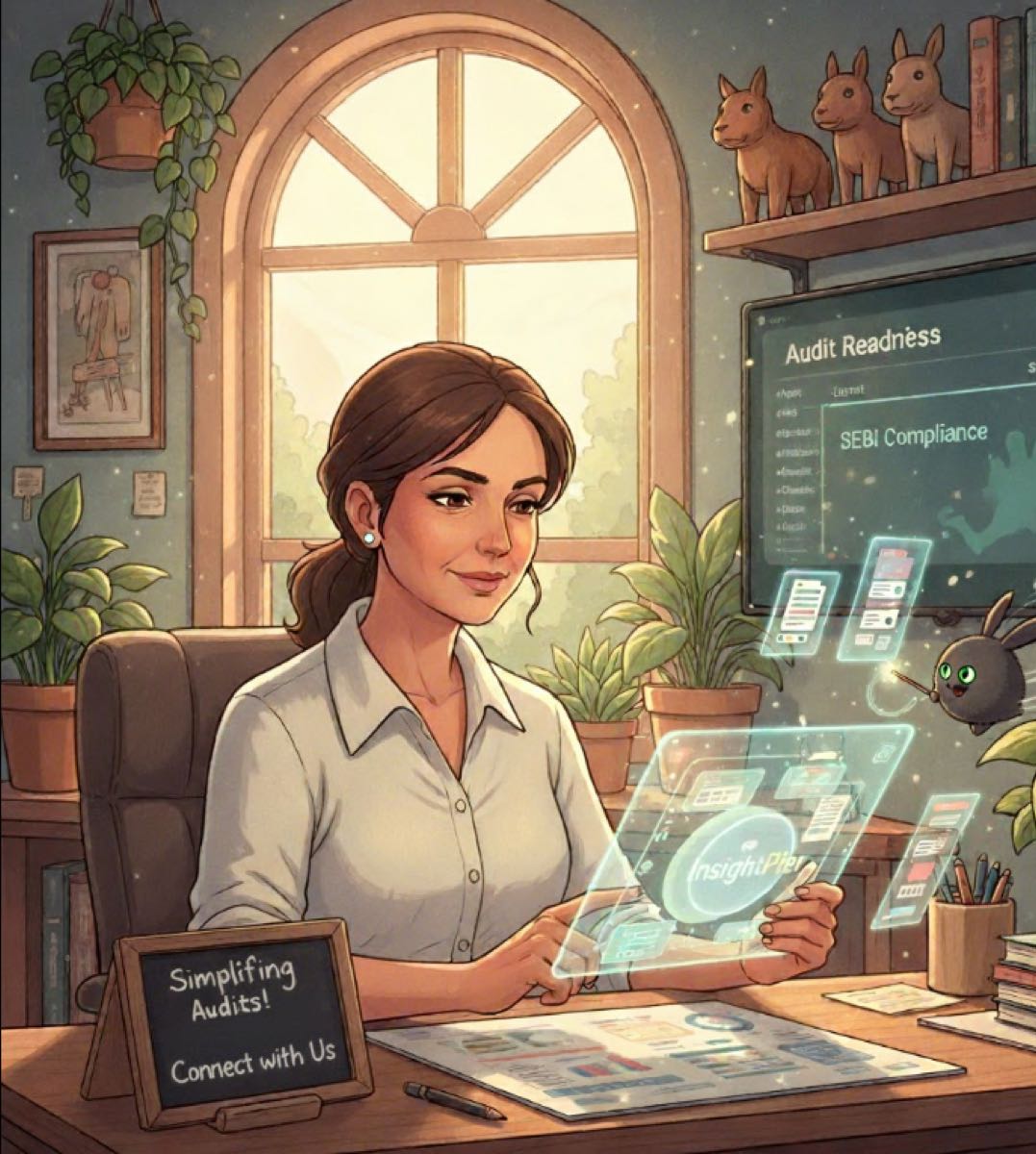 Illustration of an independent research analyst preparing audit documentation